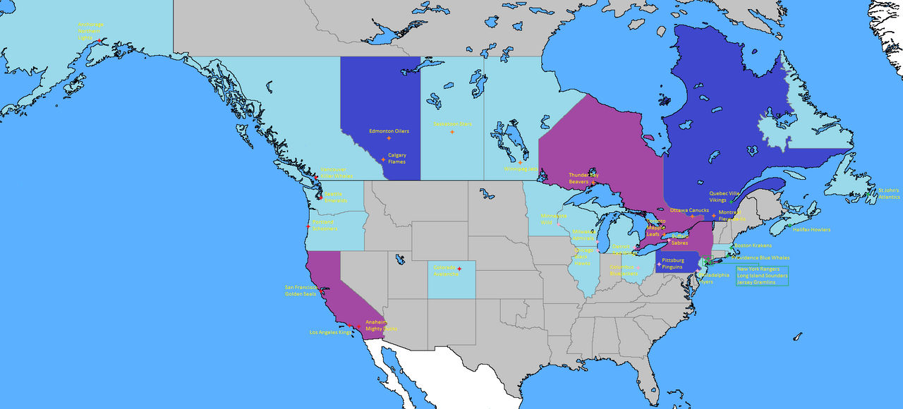 Alt History Map - Hockey Teams by turbomaple on DeviantArt