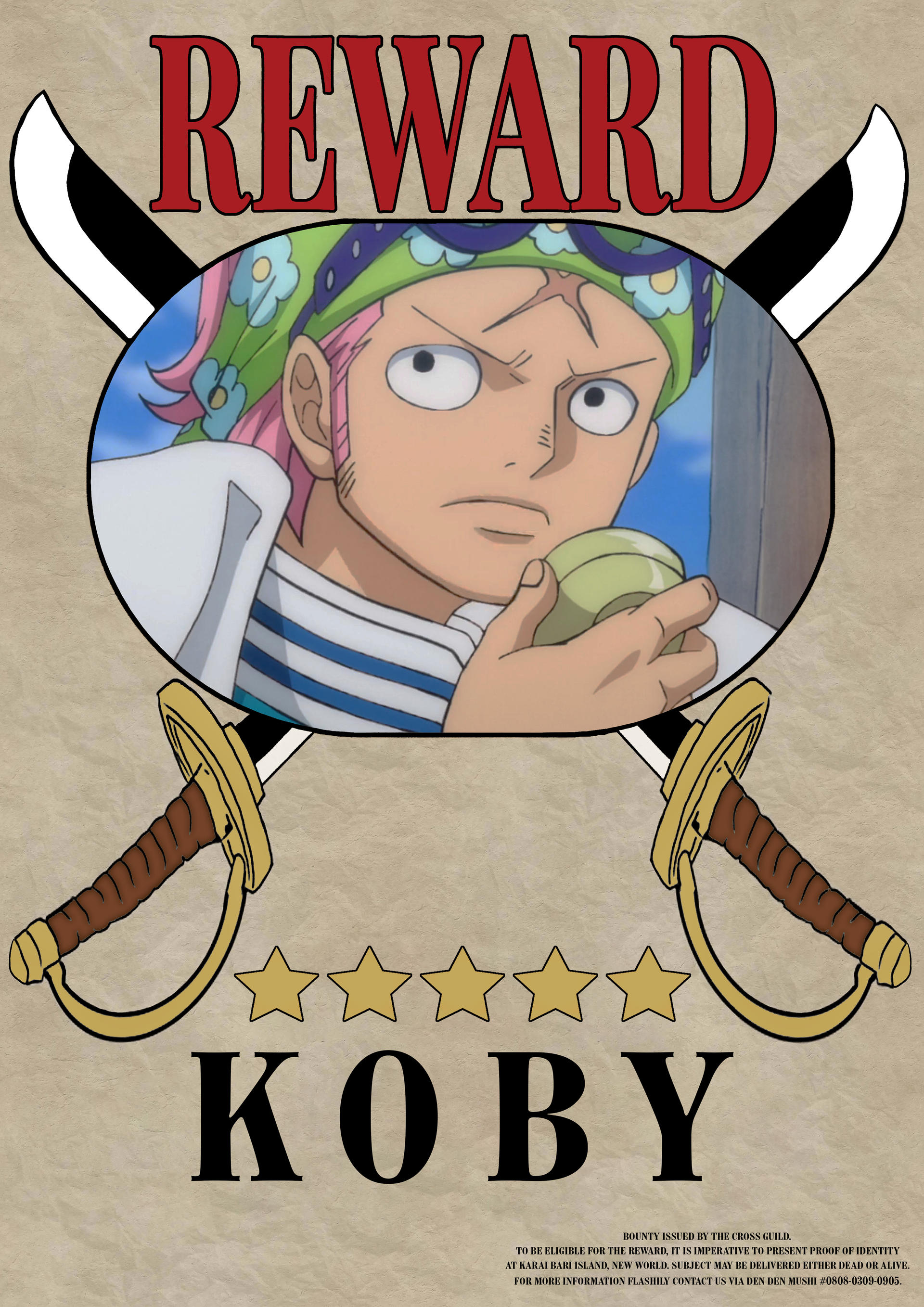 Kxoby Koby Cross Guild Bounty Wanted Poster by monkeydmikey on DeviantArt