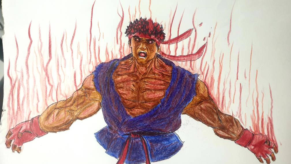 Evil ryu drawing by saruru120 on DeviantArt
