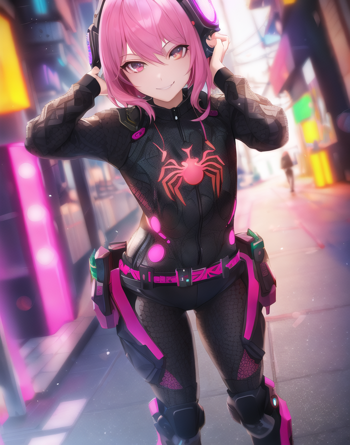 Arte AI: cyberpunk anime girl por @илья пьянков (lov3drain)