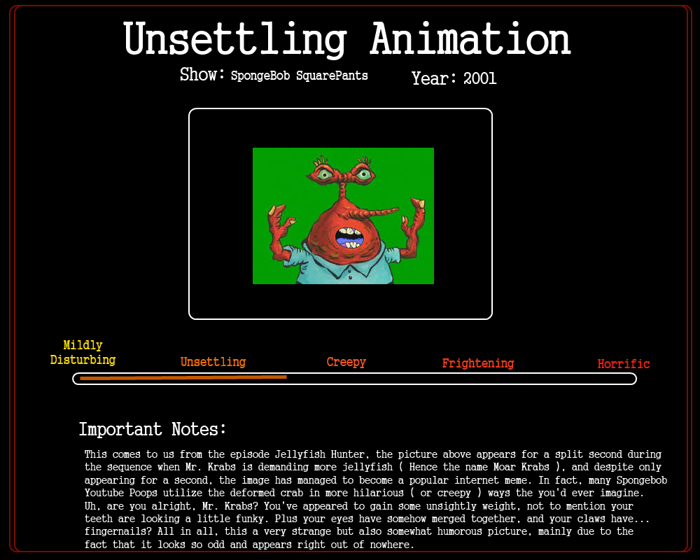 Unsettling Animation: Moar Krabs