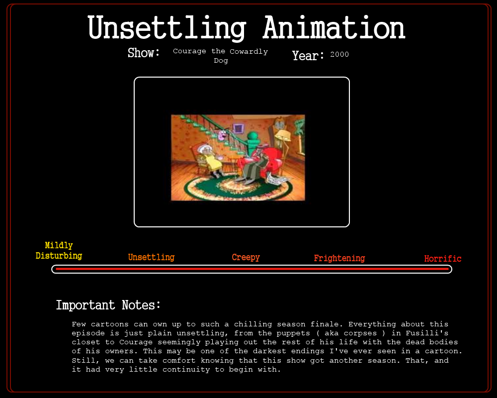 Unsettling Animation: The Great Fusilli