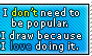 Dont need to be popular Stamp