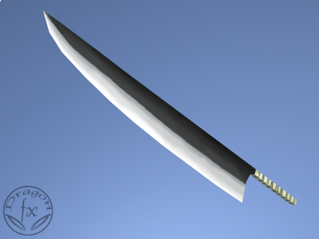 Zangetsu low-poly model WIP