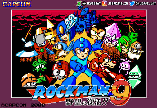 Rockman 9 Boxart in NES/FC Pixel Art