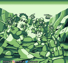 Rockman World Pixel Art (GB Green)