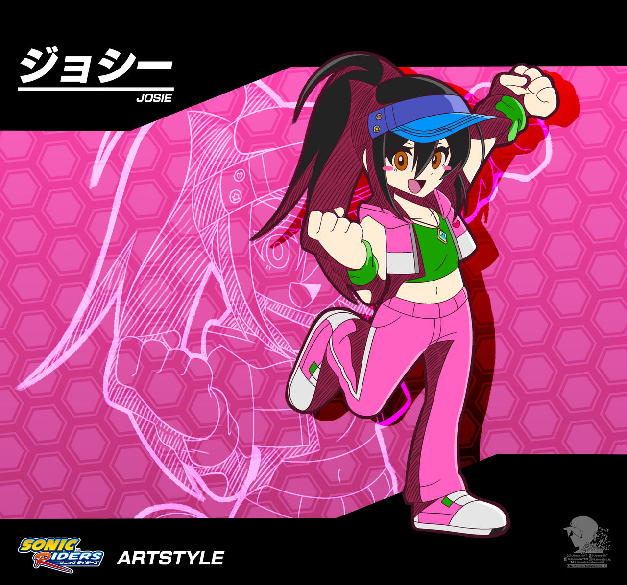 Josie Rider OC Art - Josie (Sonic Riders Artstyle) by JesseJAT on DeviantArt