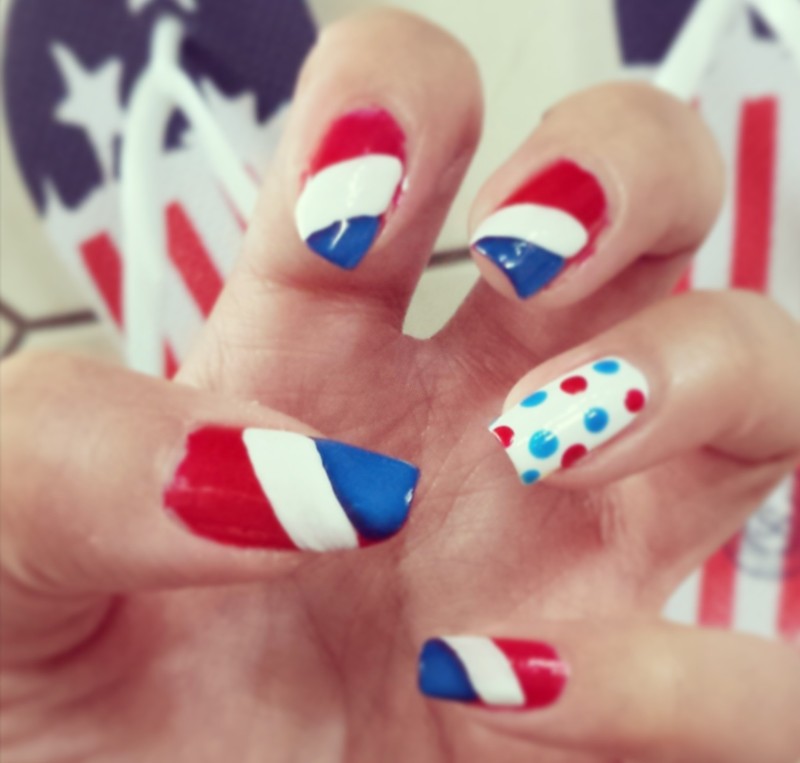 Fourth of July Nailart