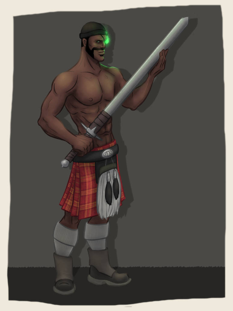 Demo In A Kilt Handling His Sword Art Trade By Julieveje On Deviantart
