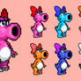 Birdo sprite and alt costumes