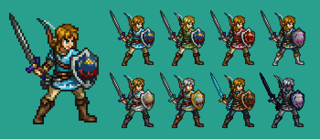 Link Simple Sprite Link sprite SSF2 style (BOTW appearance) by IYisusL on DeviantArt