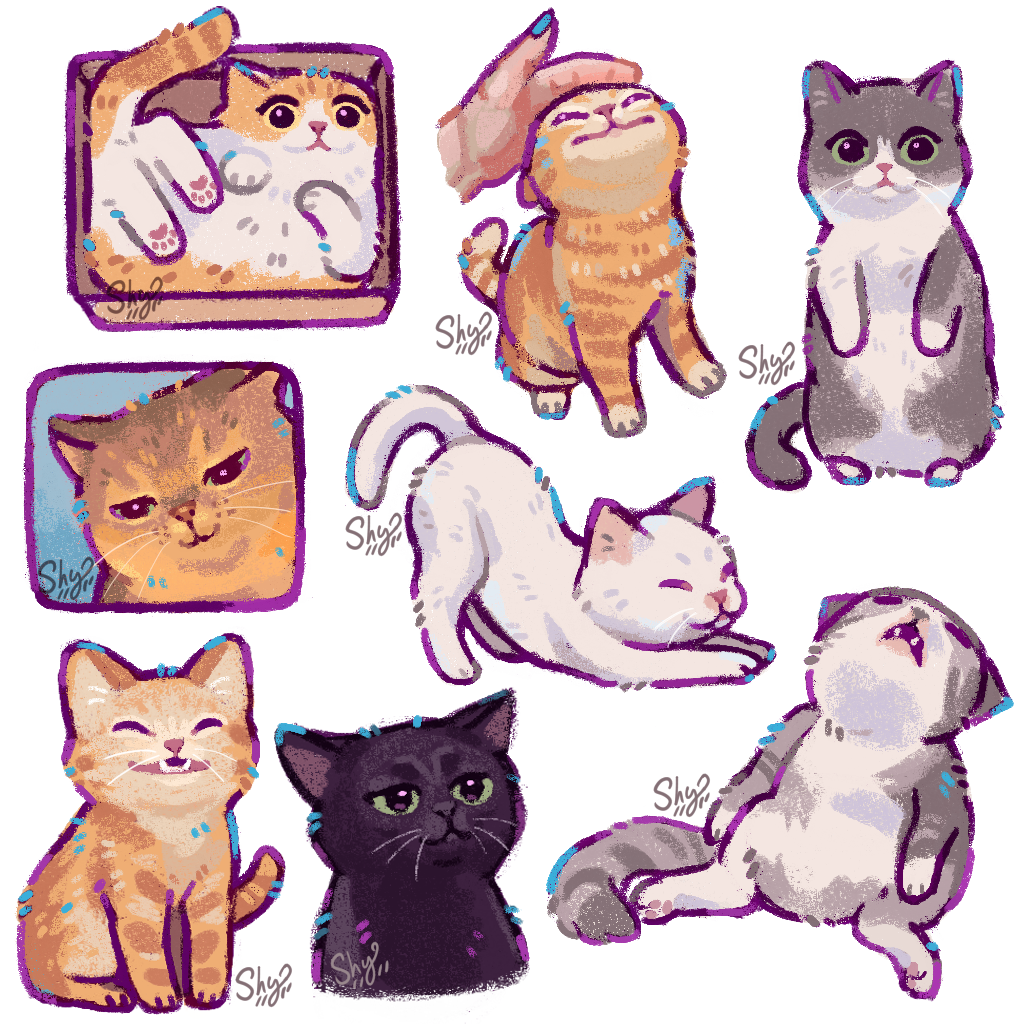 Chibi meme cats by Denisse-shy on DeviantArt