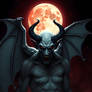 Portrait Style Of A Vampire Demon With Wings And F