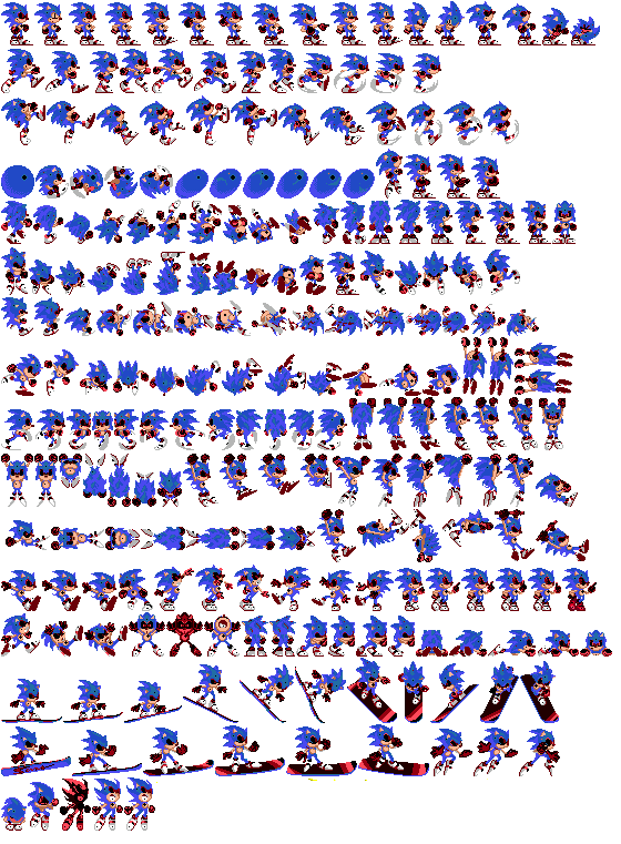 Transparent Tails Sprite Png - Sonic Exe Sprite Sheet, Png