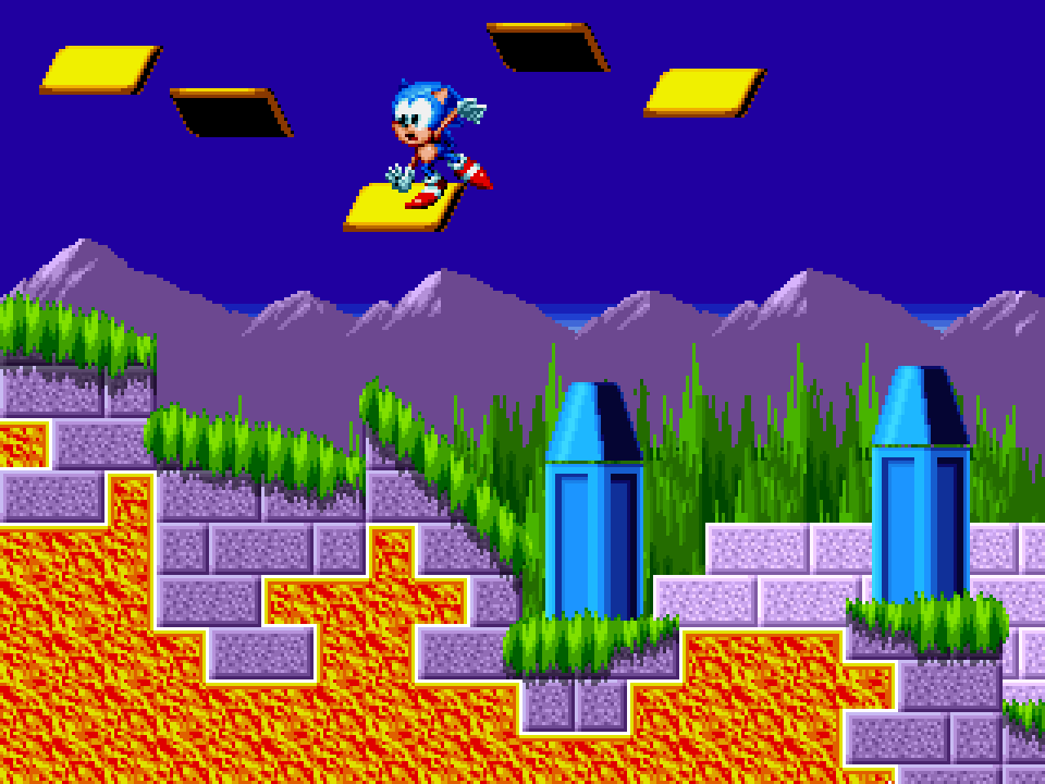 Custom / Edited - Sonic the Hedgehog Customs - Marble Zone Background  (Tokyo Toy Show-Style) - The Spriters Resource