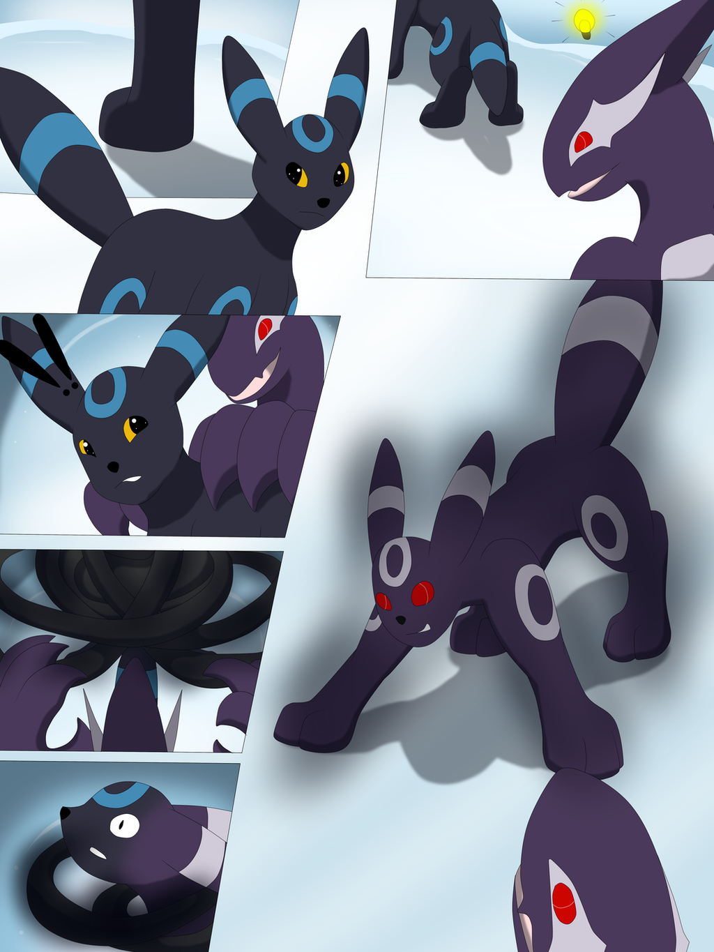 Comission: living Umbreon suit TF by Avianine on DeviantArt.