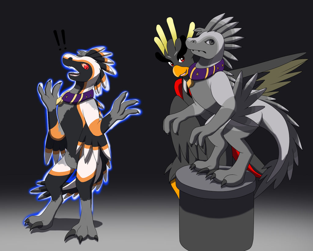 Small Raptor Tf Comission: Raptor Statue TF by Avianine on DeviantArt