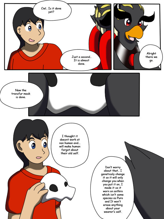 Transfur mask Pg 1 by Avianine on DeviantArt