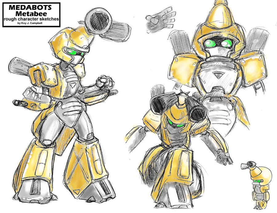 MEDABOTS Metabee sketches