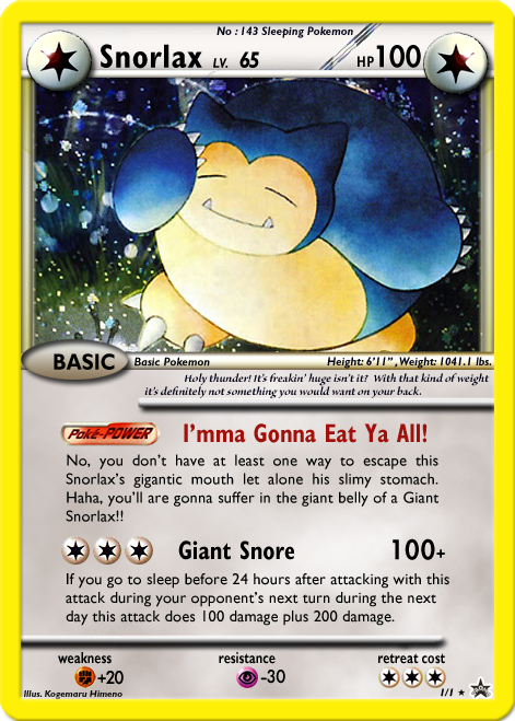 Snorlax TEST on GC Blanks