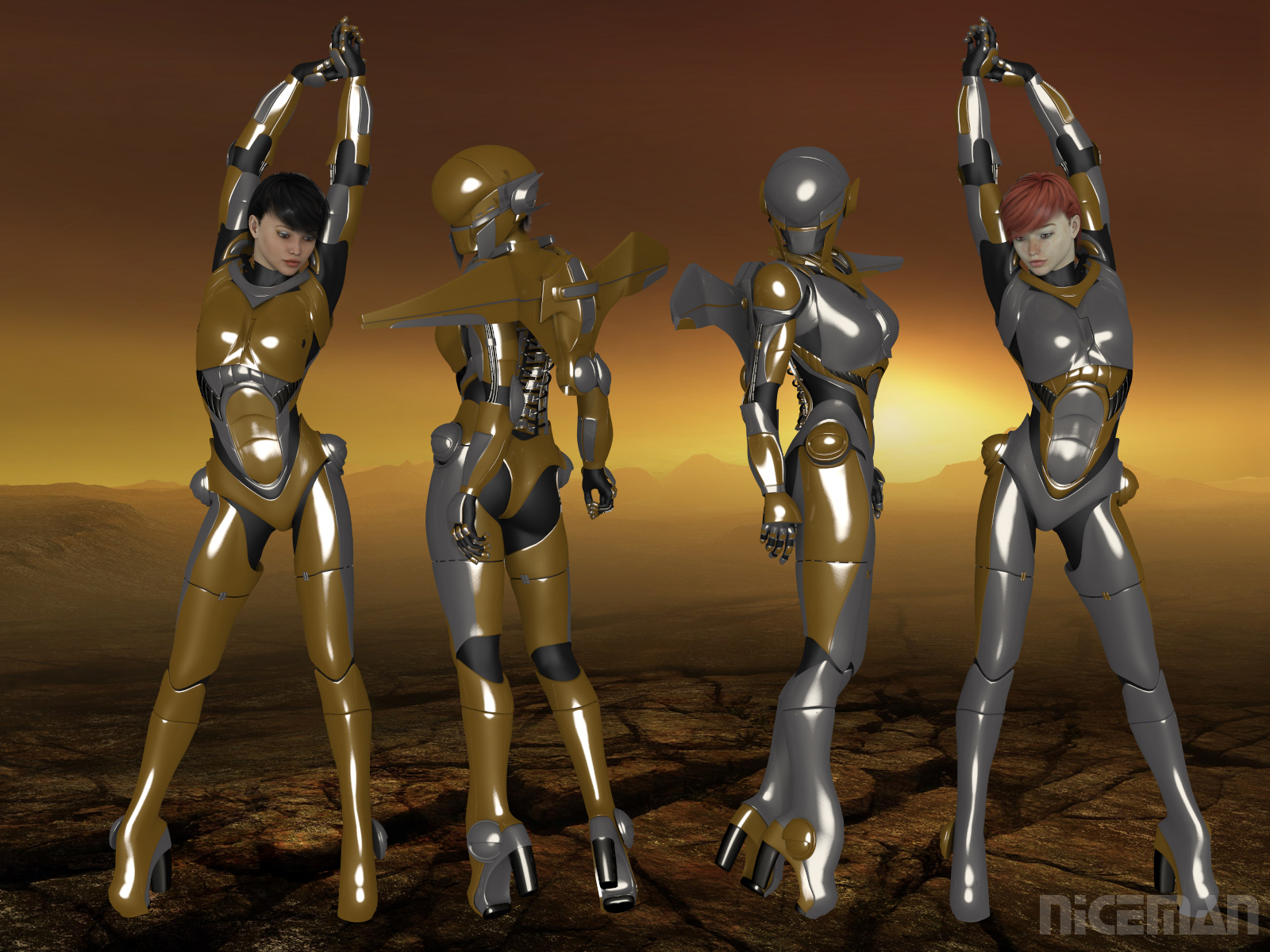 Sci-Fi Fantasy Armour Costume Yoga,TAFI Anime Armor Printed Leggings Limite...