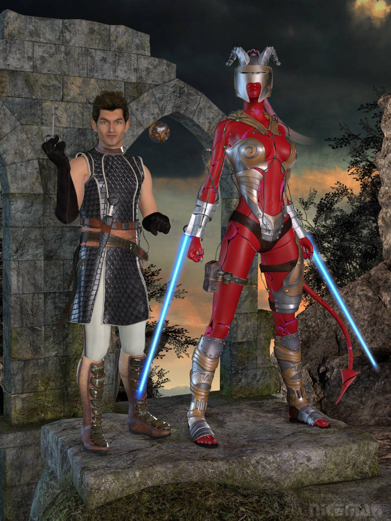 DnD Character Portrait: Lockheed n Killista by NICELabs on DeviantArt