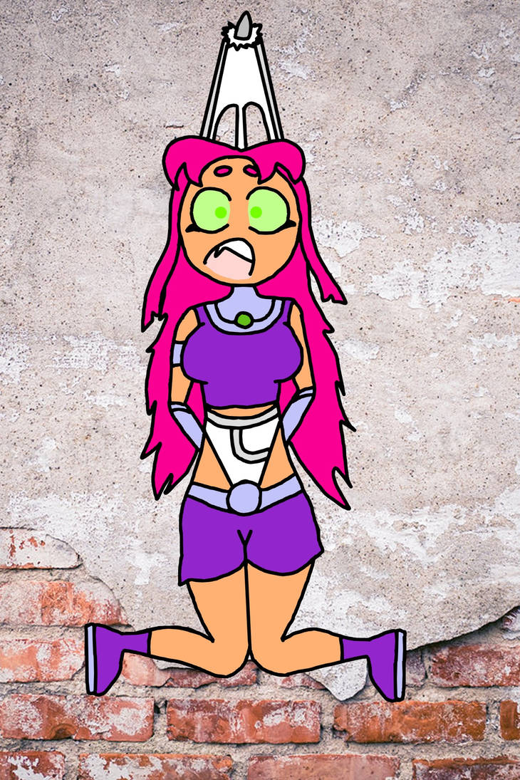 Starfire Hanging wedgie by SleepySmut on DeviantArt