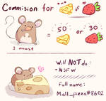 (CLOSED) Commision for cheese or fraises! by MallPizza