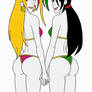 SUP-FAN Lady and Emily Backview Bikinis
