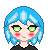 Blue Haired Pixel Icon