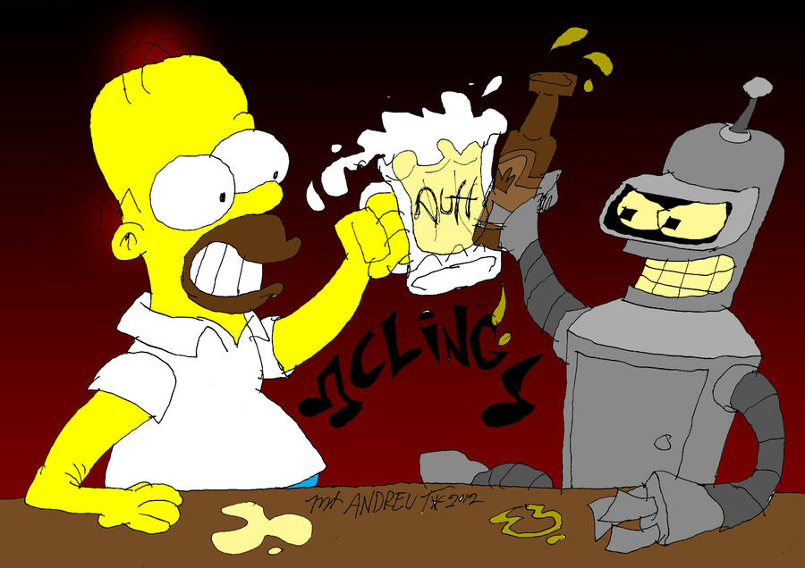 Homer and Bender