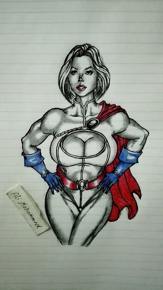 power girl sketch