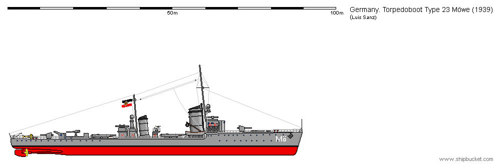 Germany. Torpedoboot type 23 Mowe (1939) by Yqueleden on DeviantArt
