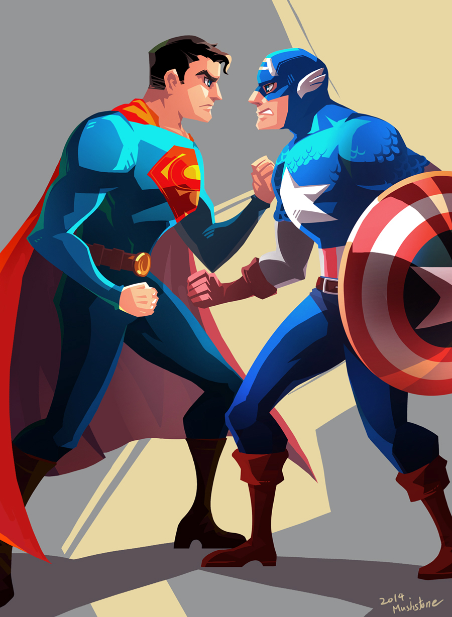 Sherlock Holmes Verdulero ángel Superman VS Captain America by Mushstone on DeviantArt