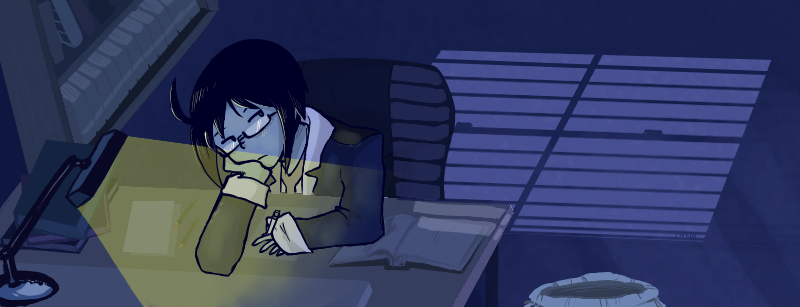 Late Night Studying by dynjirr on DeviantArt Late Night Studying by dynjirr on DeviantArt