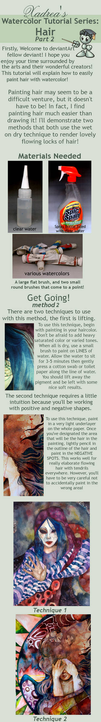 Watercolor Tutorial: Hair part 2