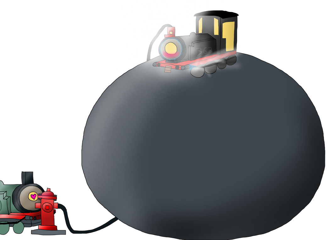 Overfilling the train with the hydrant by DoTheBossWay on DeviantArt