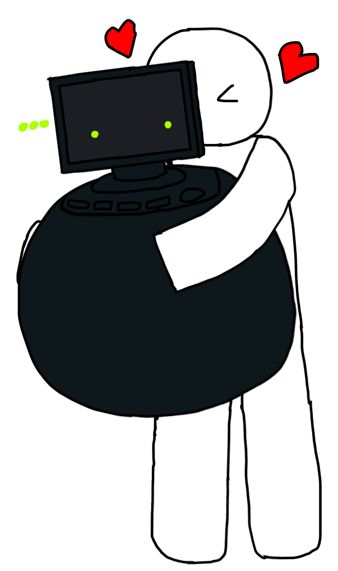 Computer hugging by DoTheBossWay on DeviantArt