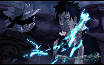 Final confrontation! Kakashi vs Obito [original] by Prydley-Studios