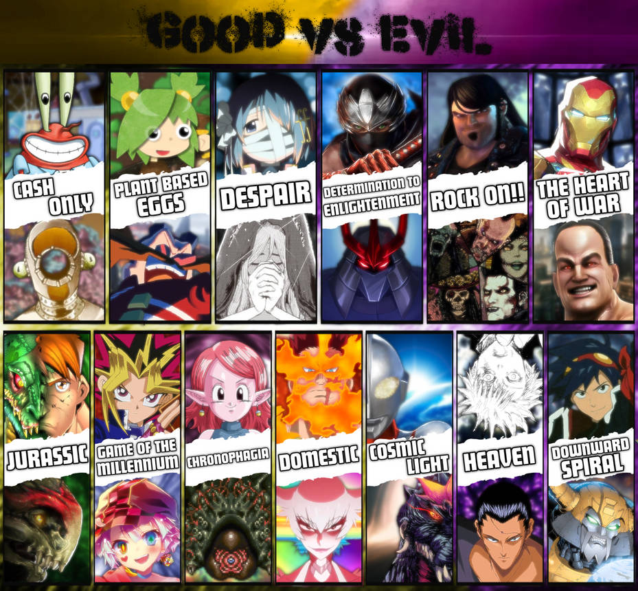 37 Roster Deviantart Good vs Evil/Heroes vs Villains roster by powerpop3 on DeviantArt