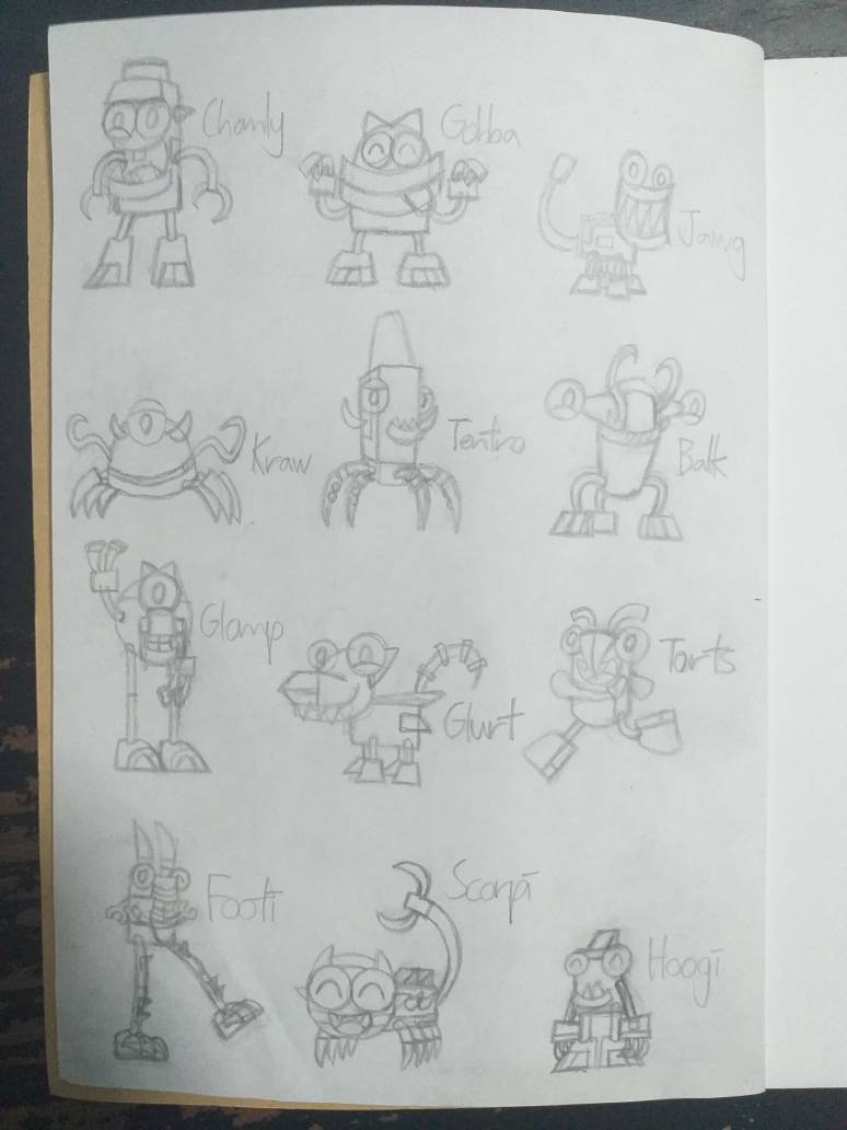 Sketches of Mixels (Part 2 of 7) by Eggy543 on DeviantArt
