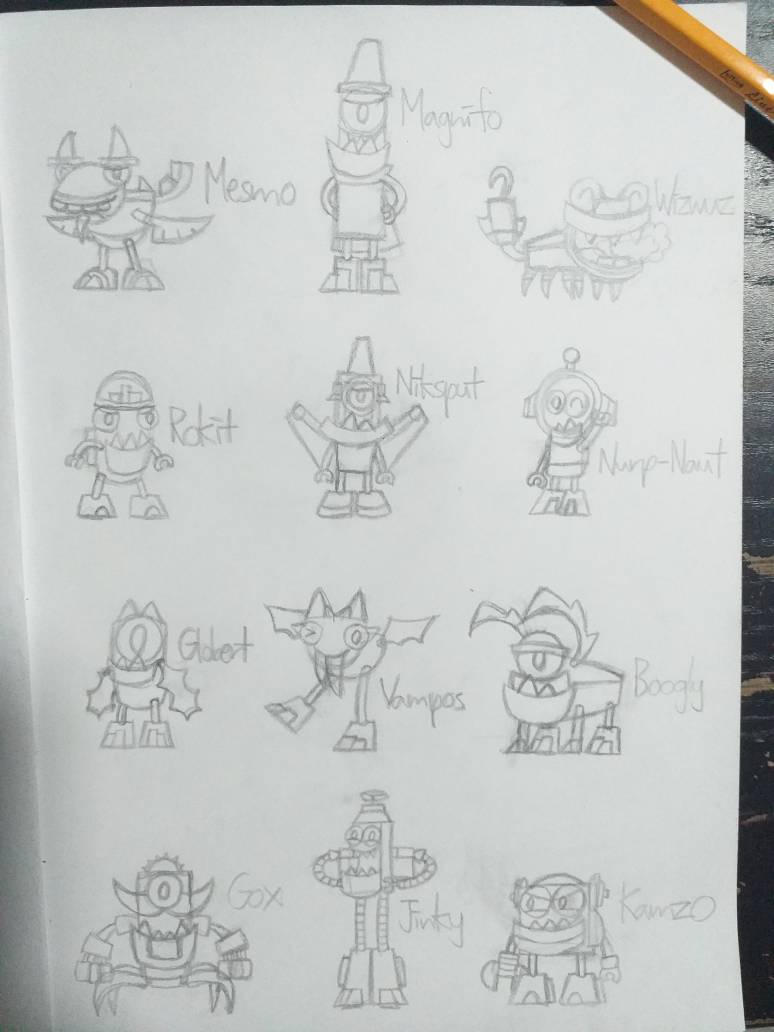 Sketches of Mixels (Part 3 of 7) by Eggy543 on DeviantArt