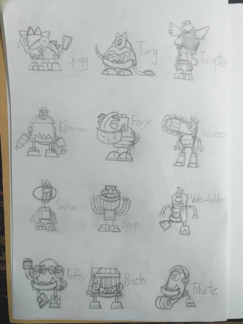 Mixels Character Design Sketches of Mixels (Part 4 of 7) by Eggy543 on DeviantArt