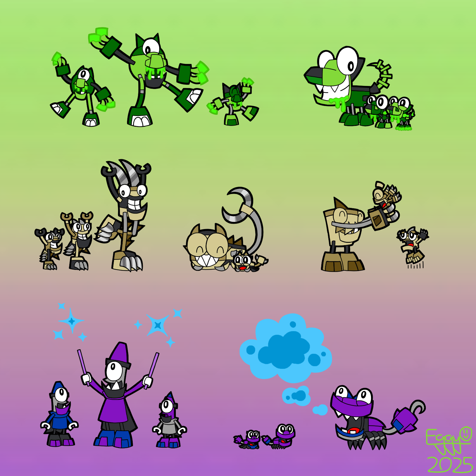 Mixels Character Design The Series 3 Mixels and their Children (Read Desc) by Eggy543 on DeviantArt