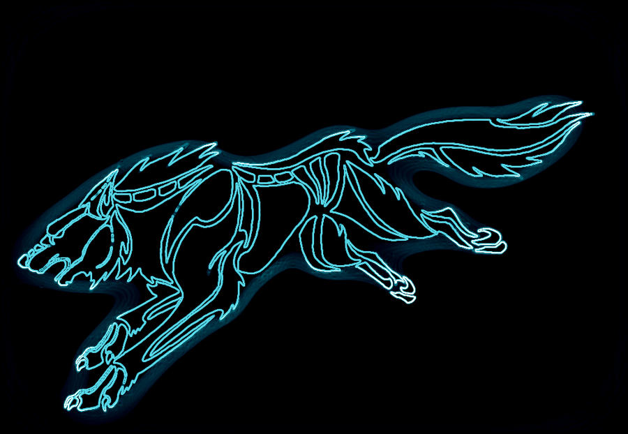 Electric Blue Neon Wolf by ZeroSoul80 on DeviantArt