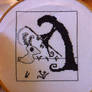 Bunny and the Reaper original cross stitch