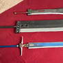 Buster Sword, Hardedge, and Mythril Saber