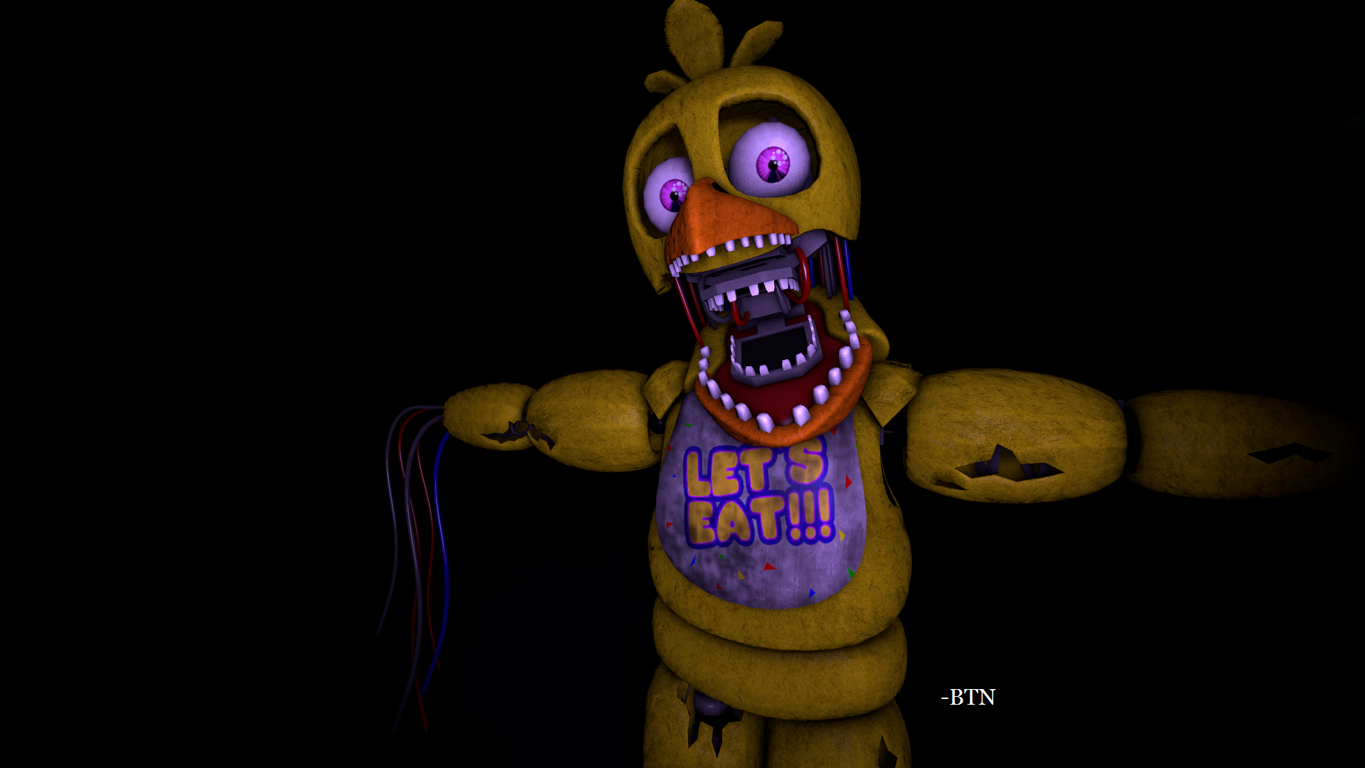 205046 - safe, artist:bootsdotexe, withered chica (fnaf