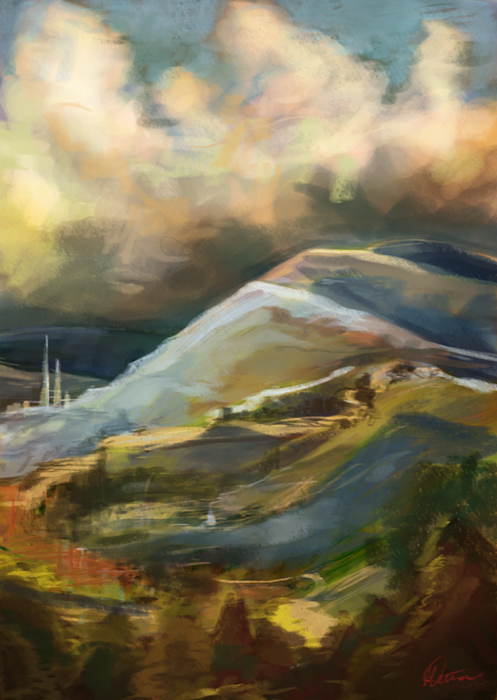 mountain speedpainting