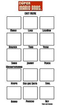 Duper Mario Bros Cast Meme